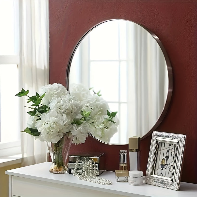 NNETM Luxurious Round Wall-Mounted Vanity Mirror