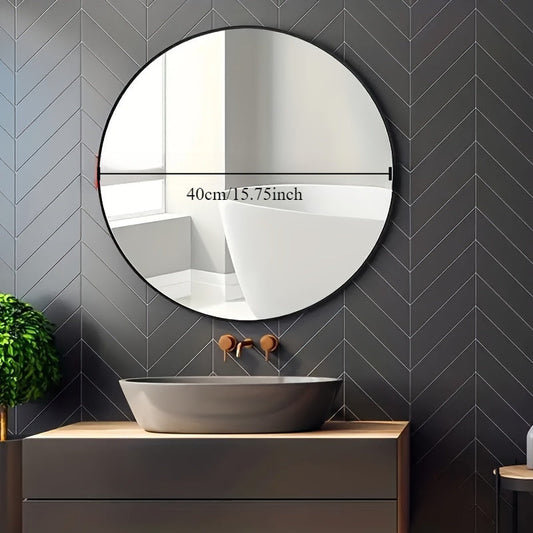 NNETM Luxurious Round Wall-Mounted Vanity Mirror