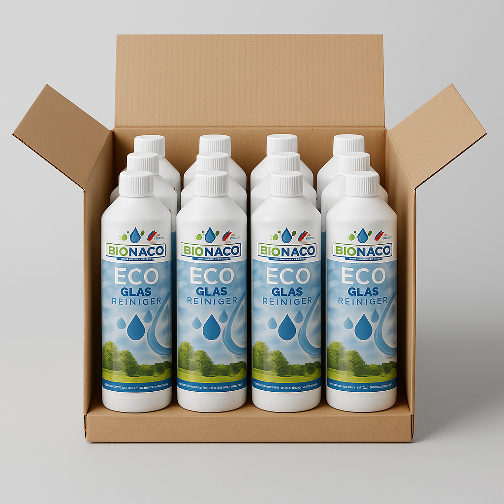 ECO Glasreiniger | 1 Karton = 12 × 1000 ml | Bionaco Reinigung