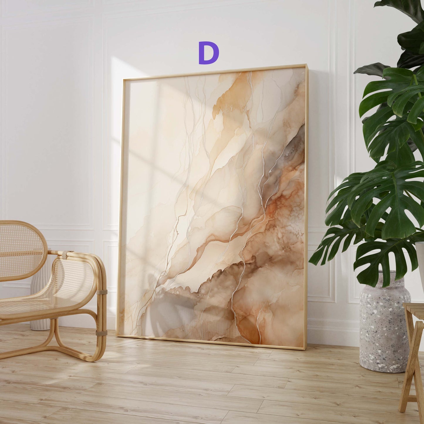 Abstraktes Beige-Schwarz-Poster · Geschenkidee · Künstlerische Linienzeichnungen und moderne Texturkunst in neutralen Naturtönen · Dekorationsdruck ohne Rahmen