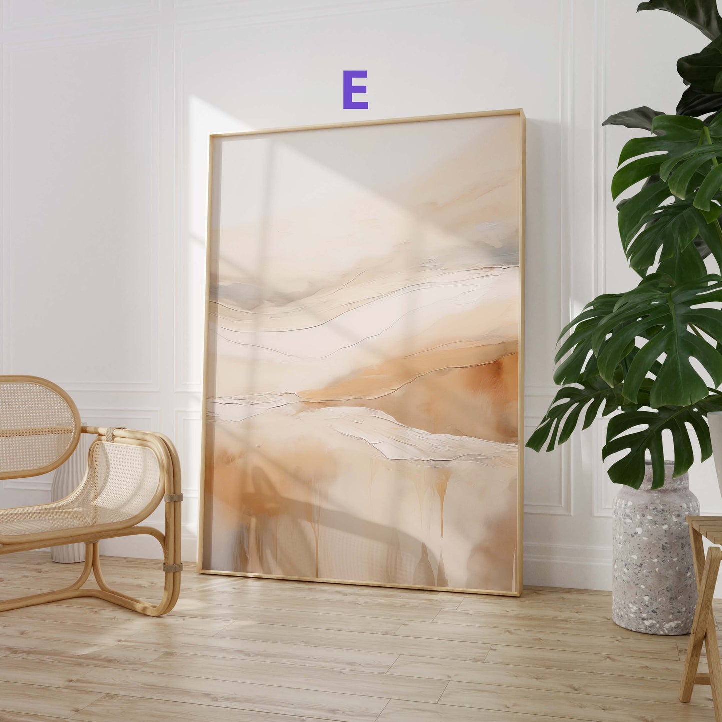 Abstraktes Beige-Schwarz-Poster · Geschenkidee · Künstlerische Linienzeichnungen und moderne Texturkunst in neutralen Naturtönen · Dekorationsdruck ohne Rahmen