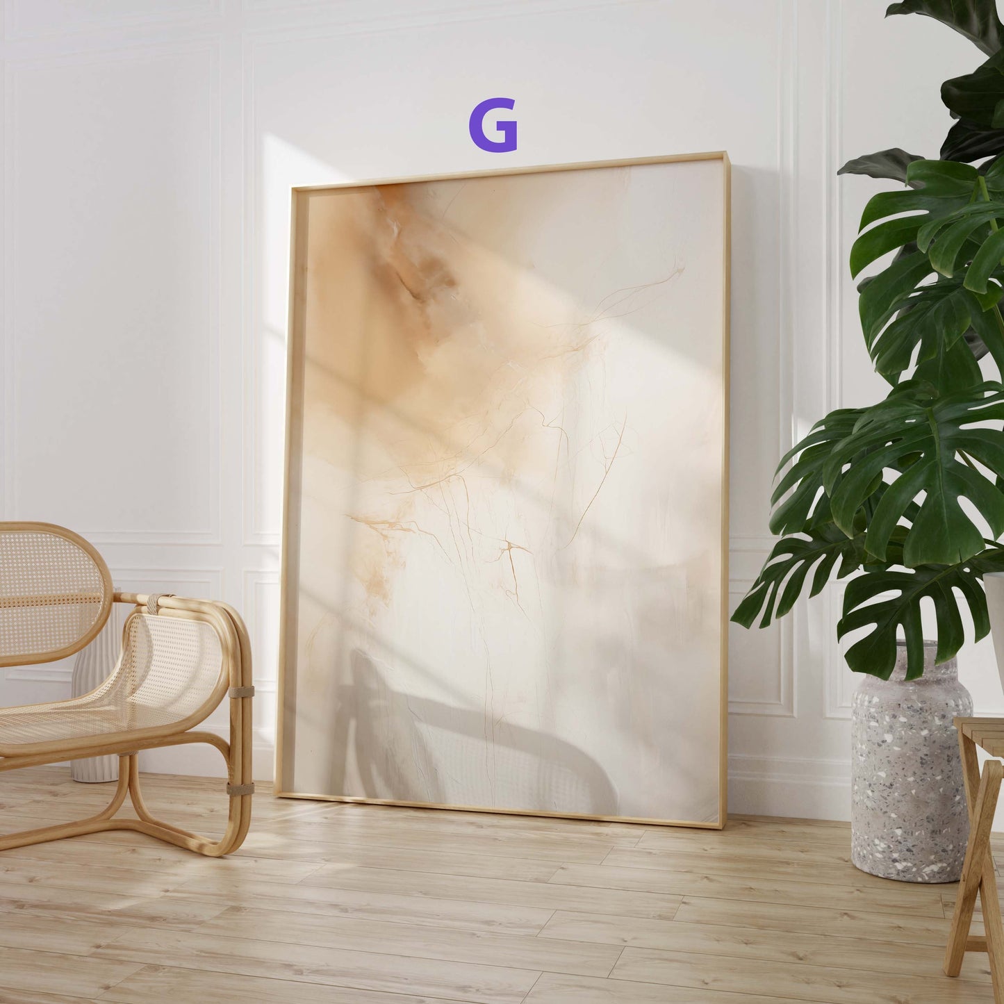 Abstraktes Beige-Schwarz-Poster · Geschenkidee · Künstlerische Linienzeichnungen und moderne Texturkunst in neutralen Naturtönen · Dekorationsdruck ohne Rahmen