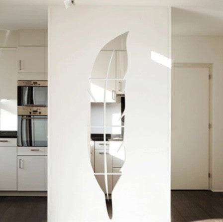 Pencil-shaped mirror sticker