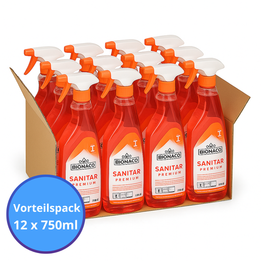 Sanitary Premium | 1 box = 12 × 750 ml | Maintenance Cleaner