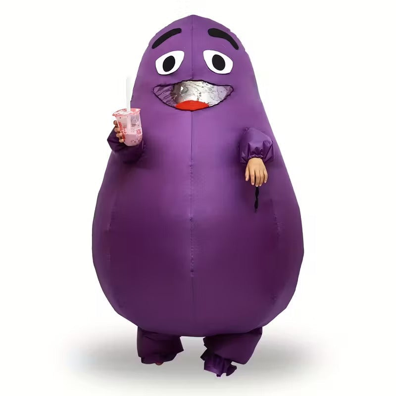 Cartoon Potato Halloween Costume with Glasses