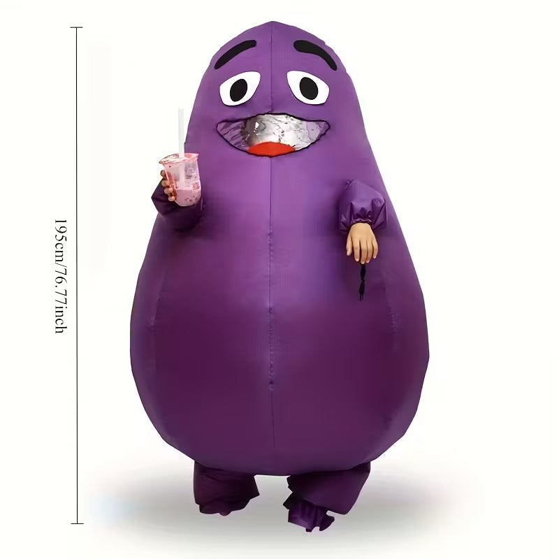 Cartoon Potato Halloween Costume with Glasses