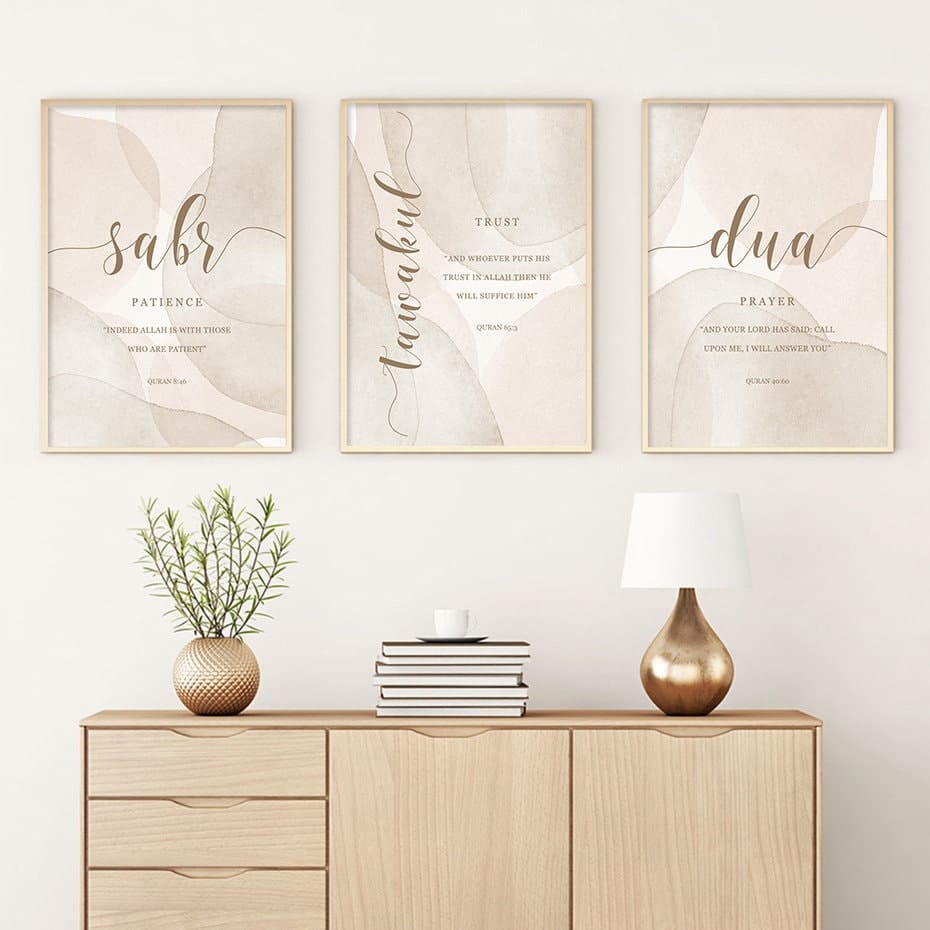 Poster Geduld Hoffnung Dankbarkeit Gebet · Wandbilder Wohnzimmer & Schlafzimmer · Deko Print Bilder · ohne Rahmen