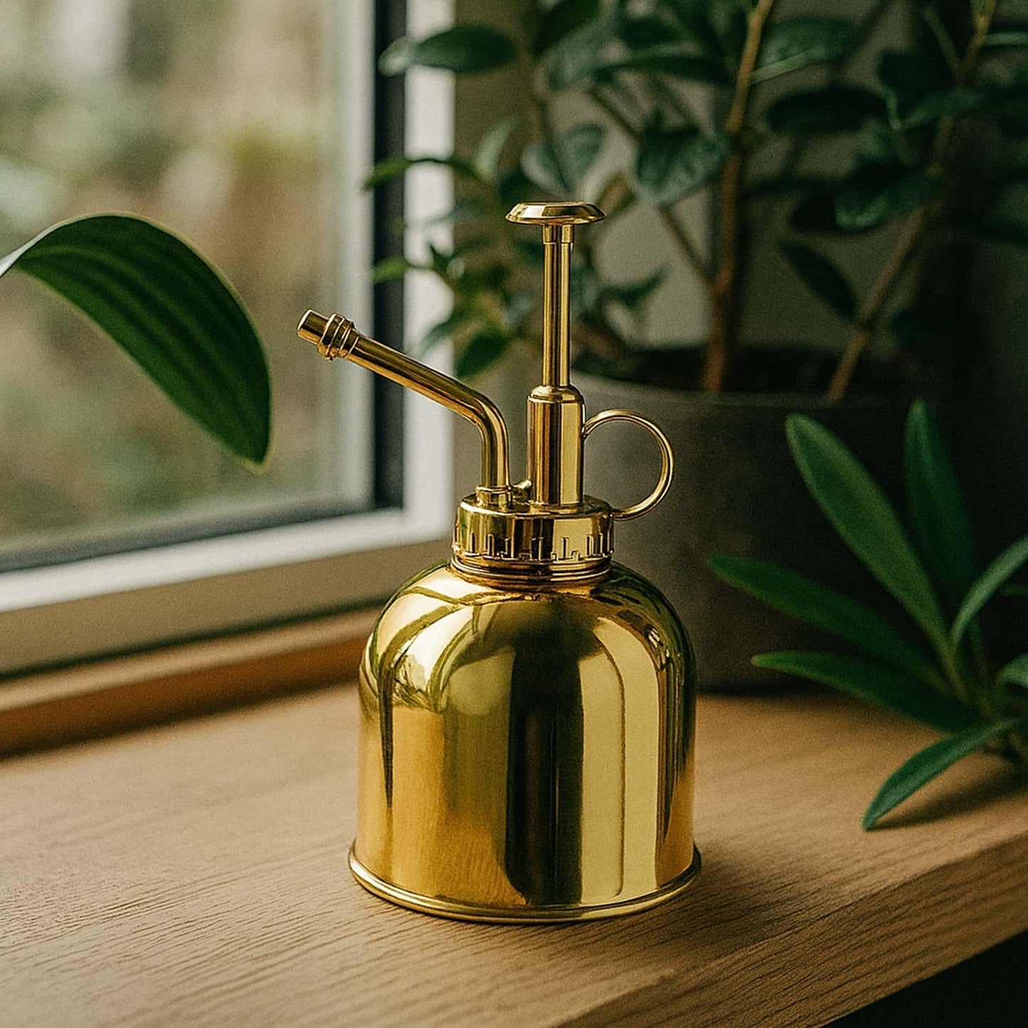 Pflanzensprüher Gold – Edelstahl 300ml – Feiner Nebel für Zimmerpflanzen, Terrarien & Kräuter